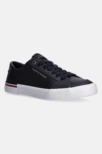 Kožené sneakers boty Tommy Hilfiger CORE CORPORATE VULC LEATHER