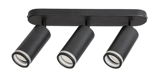 Rabalux Černé stropní svítidlo Senobia pro žárovku 3x GU10 73035