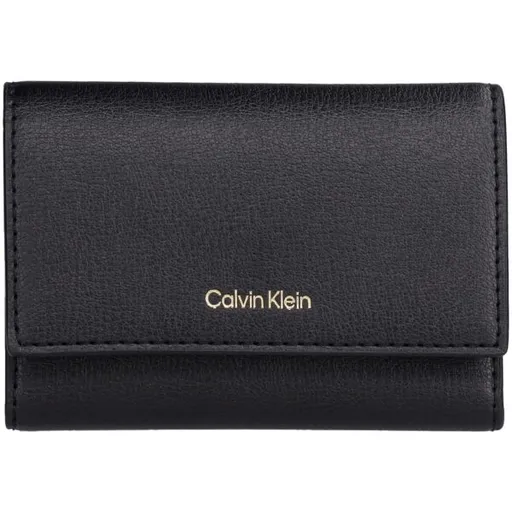 Calvin Klein FOIL LOGO TRIFOLD ZIP Dámská peněženka, černá, velikost