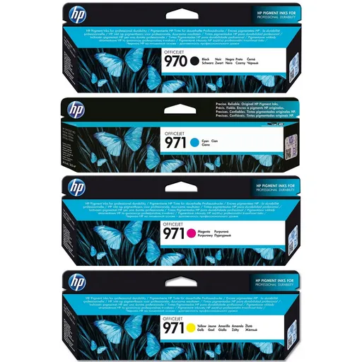 HP CN621AE,CN622AE,CN623AE,CN624AE - originální cartridge HP 970, černá + barevná, 3000/3x2500