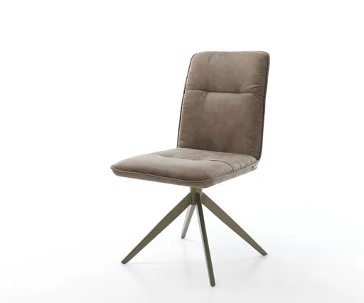 Jídelní židle Vinjo-Flex taupe vintage křížová podnož s širokám