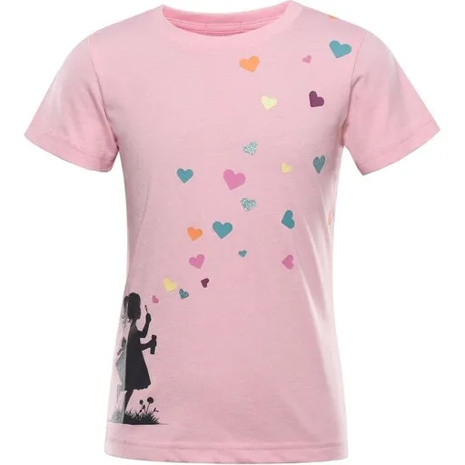 ALPINE PRO GRITO Dívčí triko, růžová, velikost 140-146