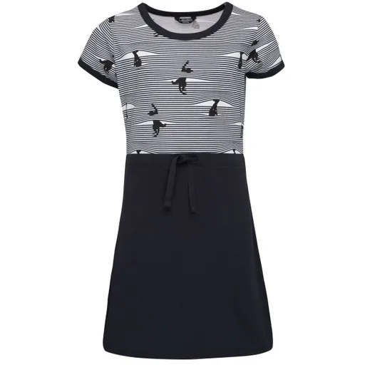 Lewro ALAMEDA Dívčí šaty s krátkým rukávem, tmavě modrá, velikost 116-122