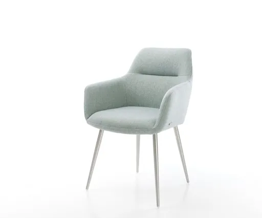 Jídelní židle Pejo-Flex mentolová zúžená podnož nerezová ocel