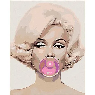 Diamondi - Diamantové malování - MARILYN S BUBLINOU, 40x50 cm, bez rámu a bez vypnutí plátna (603699A)