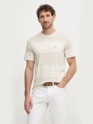 Calvin Klein pánské béžové tričko J30J327100 XL