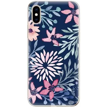 iSaprio Leaves on Blue pro iPhone XS (leablu-TPU2_iXS)