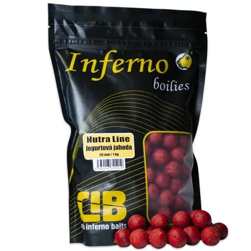 Carp Inferno Boilies Nutra Line Jogurtová Jahoda - 24mm 1kg,Carp Inferno Boilies Nutra Line Jogurtová Jahoda - 24mm 1kg
