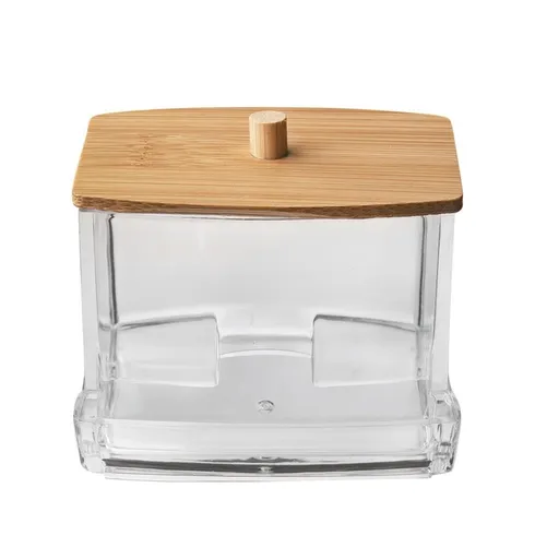 Dóza plast/bambus na vatové tyčinky WHITNEY - ORION