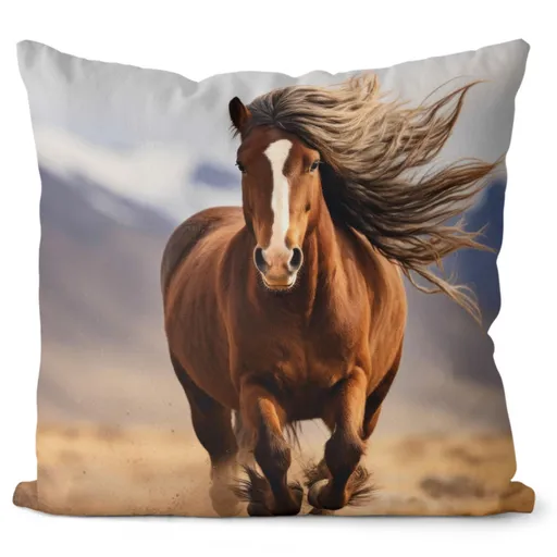 Polštář Kůň v horách (Velikost: 55 x 55 cm)