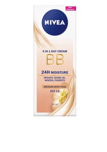 Nivea Zkrášlující hydratační krém 5 v 1 BB Cream SPF 15 (5in1 Beautifying Moisturizer) 50 ml světlý tón pleti