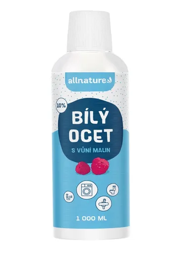 Allnature Bílý ocet 10% s vůní malin 1000 ml