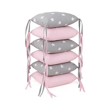 BabyTýpka polštářkový mantinel - Stars Pink (8594201222030)