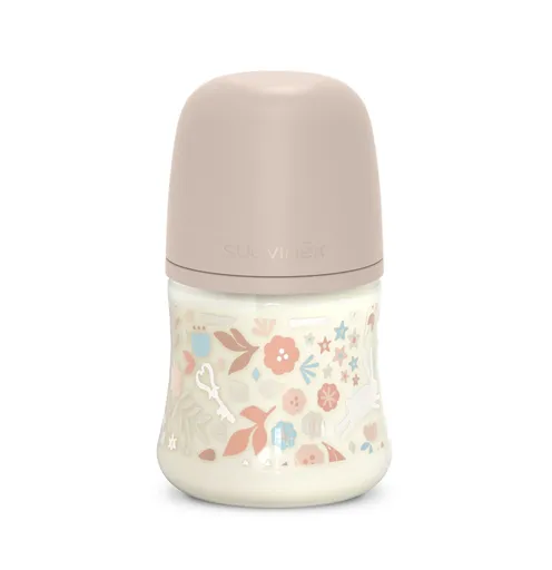 Suavinex Wonderland Kojenecká láhev průtok S 0m+ 150 ml 1 ks liberty růžová