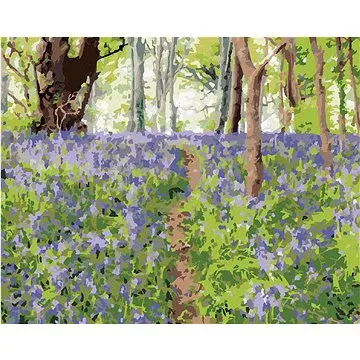 Zuty - Malování podle čísel - KVĚTINY A STROMY, IRSKO (TED DAVIS), 80x100 cm, vypnuté plátno na rám (HRAmmb07903nad)