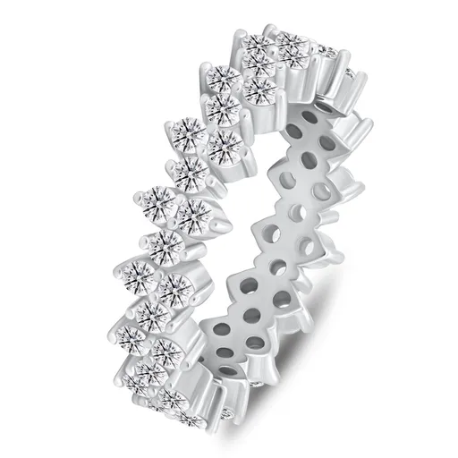 Brilio Silver Stříbrný prsten se třpytivými zirkony RI137W 48 mm