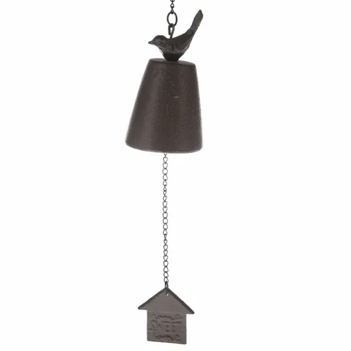 Litinový zvonek Sweet home hnědá, 8 x 49 cm