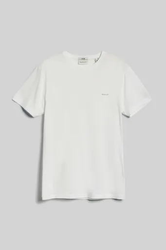 TRIČKO GANT SLIM MERCERIZED SS T-SHIRT WHITE