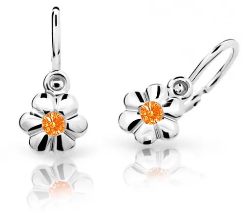 Cutie Jewellery Dětské náušnice z bílého zlata C1736-10-X-2 oranžová