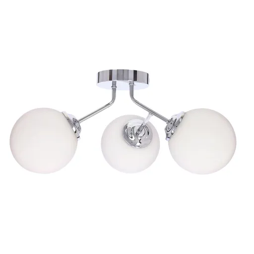 BELWEDER chromová nástěnná lampa 3x40W E14 bílé stínidlo