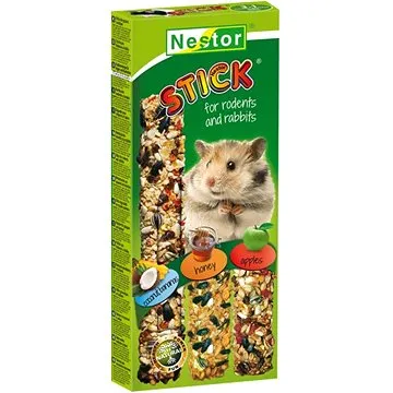 Nestor Tyčinka 3v1 pro hlodavce ovoce, med, tropické ovoce 175g 3ks (5901636000431)
