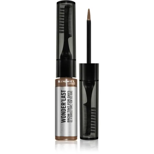 Rimmel Wonder'Last semipermanentní gelová barva na obočí odstín 002 Soft Brown 4.5 ml