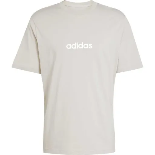 adidas ESSENTIALS LINEAR SINGLE JERSEY Pánské triko, béžová, velikost XXL