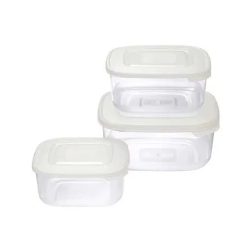 Tontarelli Dóza na potraviny 3ks čtverec krémová (9040637159K20)