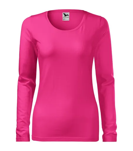MALFINI Dámské tričko s dlouhým rukávem Slim - Purpurová | 2XL