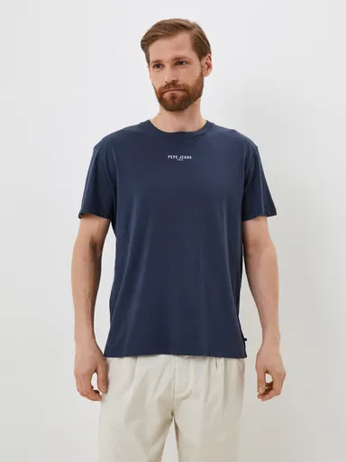 Pepe Jeans pánské modré tričko RAEVON PM508671574 XXL