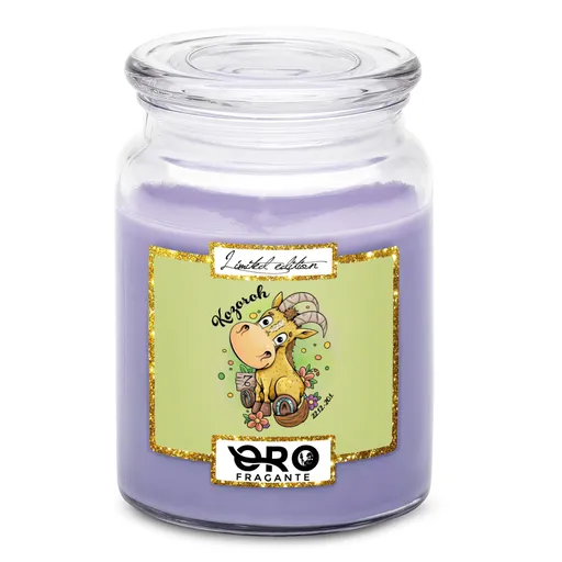 Svíčka Koňská znamení – kozoroh (Vůně svíčky: Levandule)