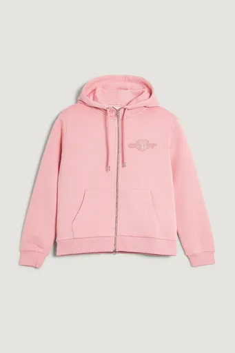 MIKINA GANT REG TONAL SHIELD ZIP HOODIE SUMMER ROSE