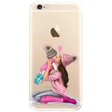 iSaprio Kissing Mom - Brunette and Girl pro iPhone 6/ 6S (kmbrugirl-TPU2_i6)