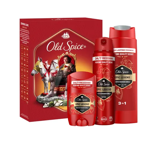 Old Spice Xmass sada Epic Legend deodoranty a sprchový gel 3 ks