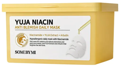 Some By Mi Rozjasňující pleťová maska Yuja Niacin (Anti-Blemish Daily Mask) 30 ks