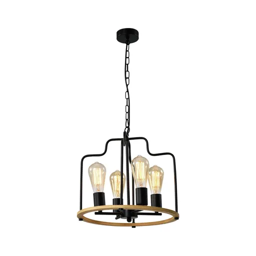 Stropní lampa Datus černá 4x40W E27