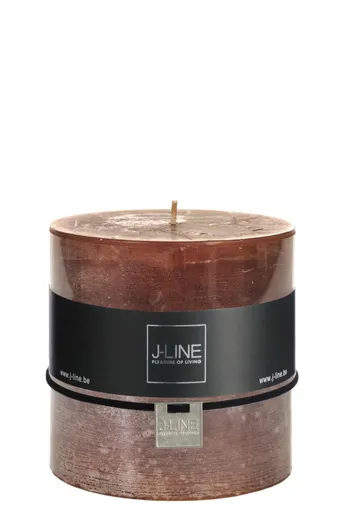 Hnědá nevonná svíčka X L válec - Ø  10*10 cm/80H 29233