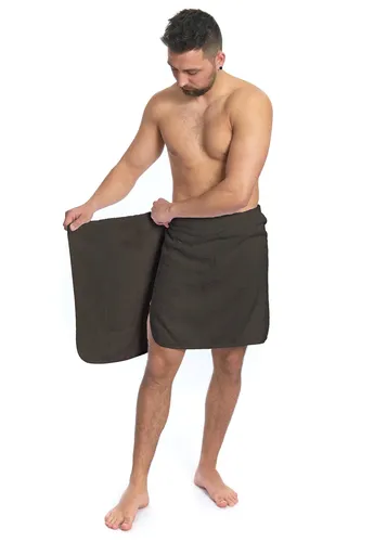 Interkontakt Pánský saunový ručník Dark Chocolate (21165)