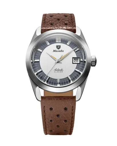 Nivada Grenchen Antarctic Glacier 35 mm - Brown Racing Strap