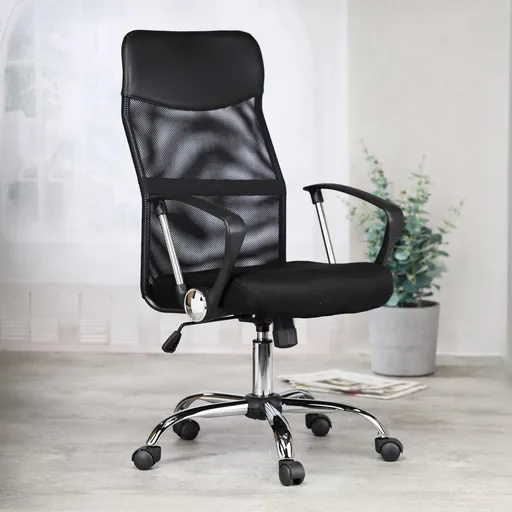 Haushalt international Kancelářská židle, ocel, černá