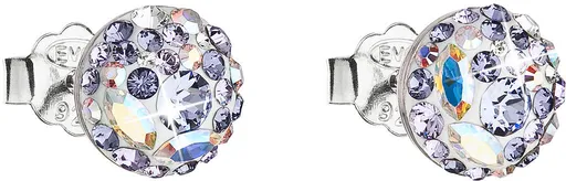 Evolution Group - Pavona Slušivé náušnice s krystaly Violet 31136.3