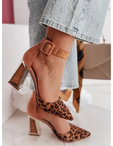 Dámské lodičky na vysokém podpatku ELEHILL panterka