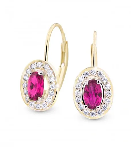 Cutie Jewellery Půvabné náušnice s třpytivými zirkony Z8049-55-X-1 červená