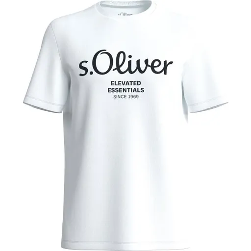 s.Oliver RL BIG SIZE LOGO NOOS Pánské tričko, bílá, velikost XXXL