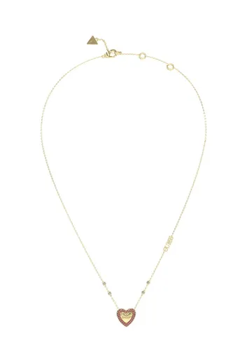 Guess Srdíčkový pozlacený náhrdelník Beloved JUBN05007JWYGPKT/U