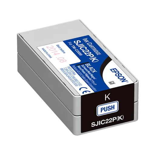Epson SJIC22P(K) C33S020601 pro ColorWorks, černá (black) originální cartridge
