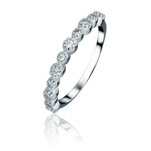 JVD Blyštivý stříbrný prsten se zirkony SVLR1120XH2BI 58 mm