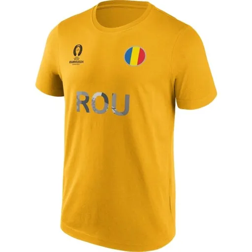 FANATICS UEFA EURO 2024 ROMANIA NATION FLAG Pánské triko, zlatá, velikost XXL