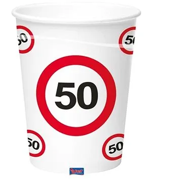 Kelímky dopravní značka 50, 350ml 8ks/bal (8714572627504)