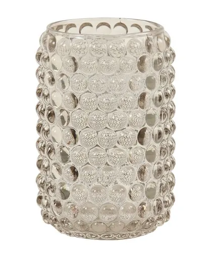 Taupe skleněný svícen Palet taupe - Ø 9*12,5 cm 7743083